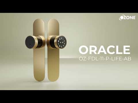 Ozone Smart Bluetooth Internal Lock with Lock Plate for Wooden & Metal Doors, 4-Way Access, OzoLife App, Fingerprint, Password, RFID Card, 35-65 mm Door Thickness, Free Installation, 2 Years Warranty (Antique Bronze)