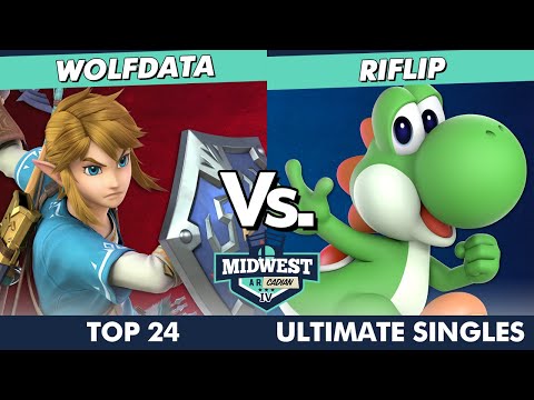 Midwest Arcadian IV Top 24 - Wolfdata (Link) Vs. Riflip (Yoshi) SSBU Ultimate Tournament