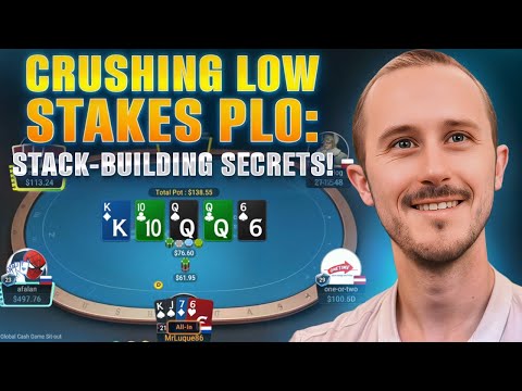 Crushing Low Stakes PLO: Secrets To Building Stacks! #poker