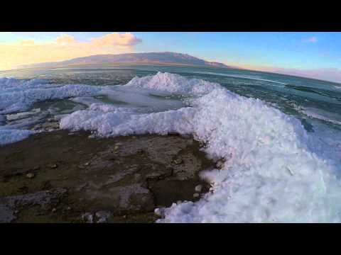 4K NX1 with DJI Drone of Ice, mountains and Lake condensed color graded