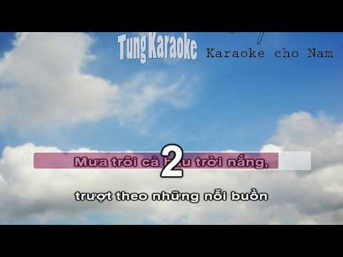 [Karaoke Tone Nam] Em Gái Mưa  - Hương Tràm (Có Bè)
