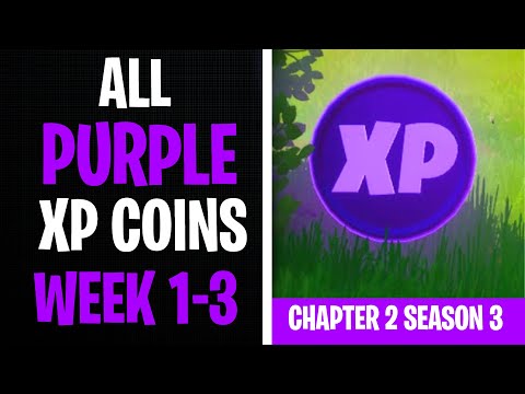 All 10 Purple XP Coins Locations in Fortnite Week 1-3 - Secret XP Coins Fortnite Chapter 2 Season 3
