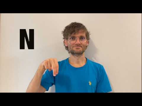 アルファベット（指文字）N