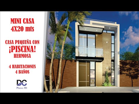 CASA MODERNA DE 4X20 CON PISCINA INTERNA #4 HABITACIONES #4 BAÑOS