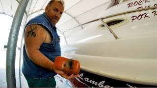 Day 5 - Polishing gel coat with 3m finesse ii & cleaning hand rails