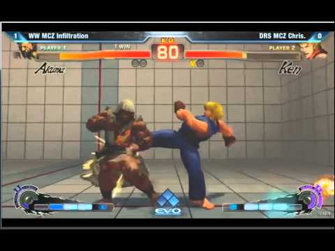 EVO WW MCZ Infiltration (Gouki) Vs DRS MCZ Chris. (Ken) SSF4AE Live Match