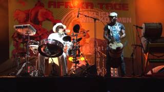 DRUMSONG   STEELPAN meets KALIMBA   COURTNEY JONES TRIO @ AFRIKATAGE 2014