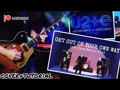 U2 - Get Out Of Your Own Way (Guitar Cover/Tutorial) Live From Berlin Backing Track Line 6 Helix