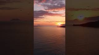 Follow the Sunset #shorts | Perfect sunset fly | Extreme beautiful sunset time | Rupi sul Mare Gaeta