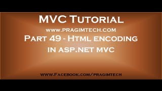 Part 49   Html encoding in asp net mvc