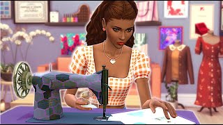 Your sims can sew their own clothing and sell them! // Sims 4 retro sewing machine mod