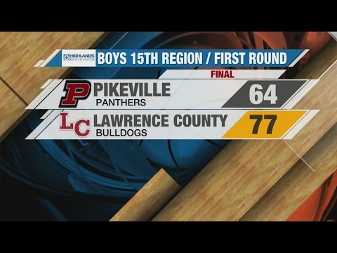 HIGHLIGHTS - Boys 15th Region 1st Round: Lawrence County vs. Pikeville