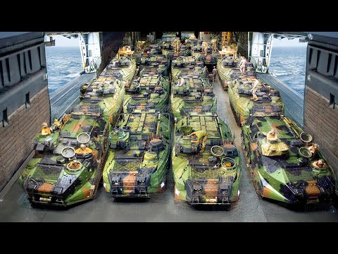 US Deploys Amphibious Assault Vehicles in Massive Beach Landing Operation