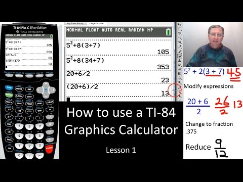 Ti 84 Plus Calculator Basic Features Lesson 1