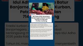 Idul Adha 2026: Desa Batur Banjarnegara 'Banjir' Kurban, Potong 176 Sapi dan 714 Ekor Kambing