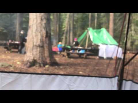 Video view from inside my Marmot Limelight tent at Bear Springs Campground. Perfect balance of shade and sun at this campground. Love the full net ceiling view from this tent too!