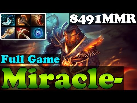 Dota 2 - Miracle- 8491MMR Plays Ember Spirit With Divine Rapier - Full Game - Ranked Match Gameplay
