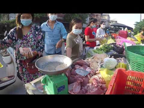 Amazing Mover Food Market During Lockdown Town - Cycling Around My Area Toul Sangke@ Russey Keo