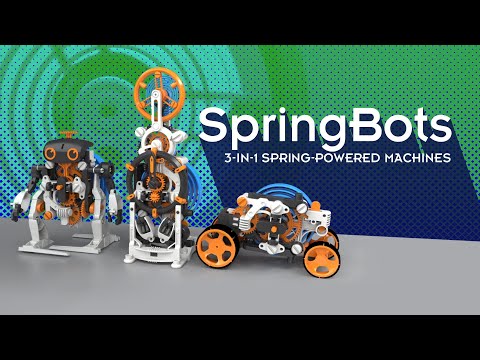 SpringBots 3-in-1 Spring-Powered Machines