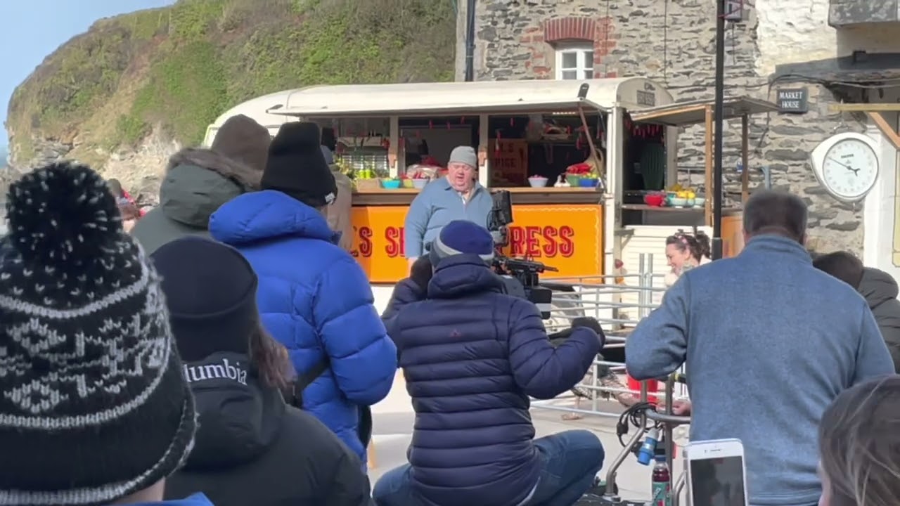 Port Isaac, 21/02/2022 filming the Doc Martin Christmas special