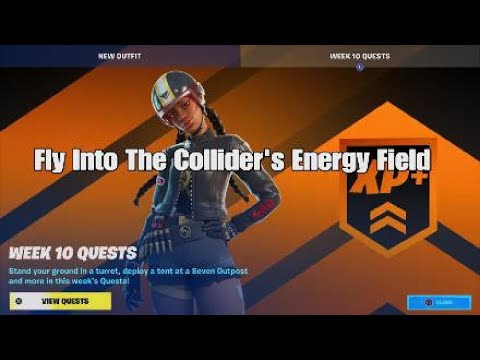 How to Fly Into The Collider's Energy Field - Fortnite Week 10 Season Quest - CHALLENGE DISCONTINUED