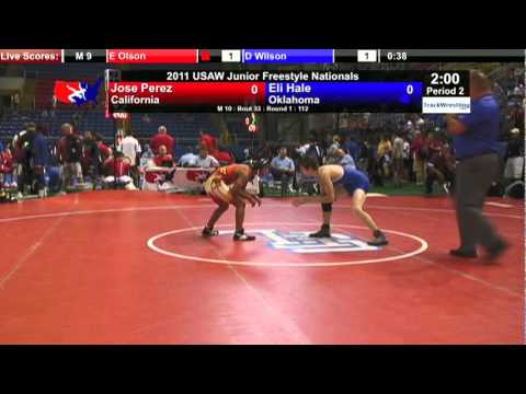 Junior Freestyle 112 - Eli Hale (OK) vs. Jose Perez (CA)