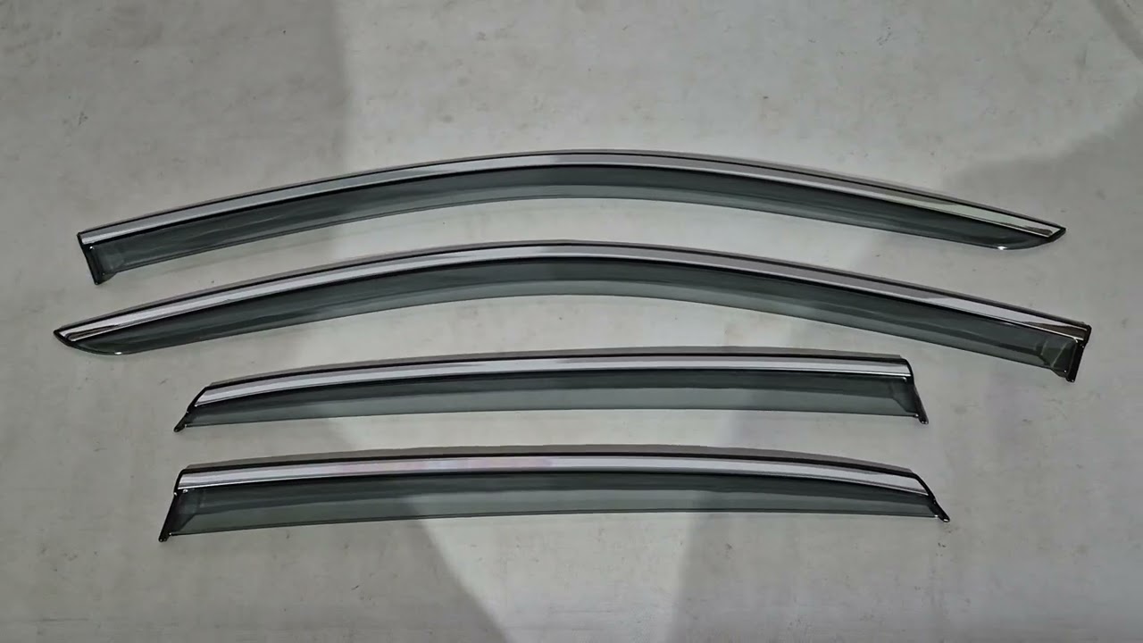 Ветровики с хромированным молдингом Niken Luxury (4 шт) Video 1