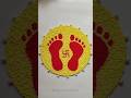 Charan Paduka Tissue Paper Art Navratri Decoration Idea Diy Maa Lakshmi Charan Paduka Navratri