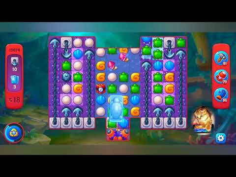 фишдом 2022  #  10674 уровень - прохождение без бустеров # Fishdom,   10674  level - no Boosters.