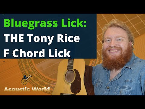 THE Tony Rice F Chord Lick - Bluegrass Guitar Lesson