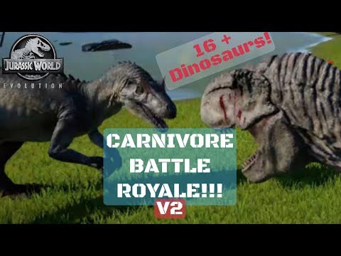 ALL CARNIVORES BATTLE ROYALE!!! [Jurassic World Evolution]