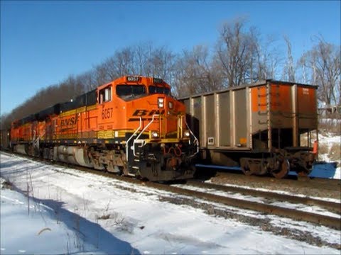 Two BNSF Coal Trains Meet Near Agency, Iowa