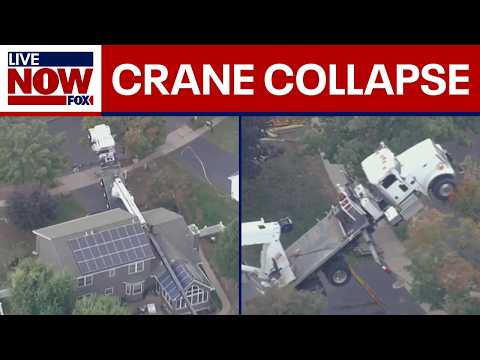Video | Large crane collapses onto home in New Jersey