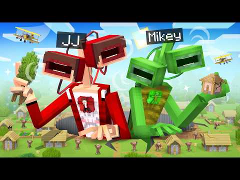 JJ and Mikey Become SIREN HEADS - Maizen Minecraft Animation
