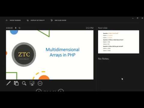 Multidimensional array in PHP (part 1)
