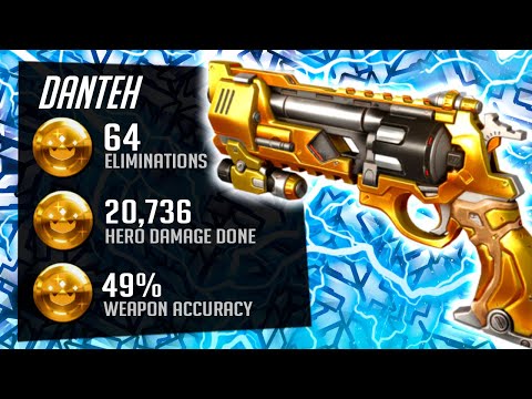 64 ELIMS - Danteh Top 500 Tracer and Cassidy (McCree) gameplay! [ Overwatch Season 32 ]