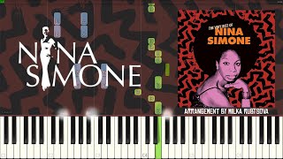 Nina Simone - Black Is The Color Of My True Love&#39;s Hair | Piano Cover + Synthesia Tutorial