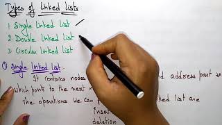 Linked list | Single, Double & Circular | DS | Data Structures | Lec-23 | Bhanu Priya