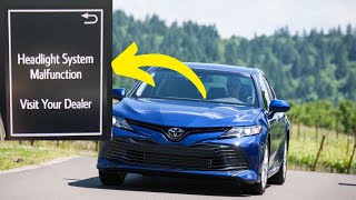“Headlight system malfunction” warning in Toyota – reasons