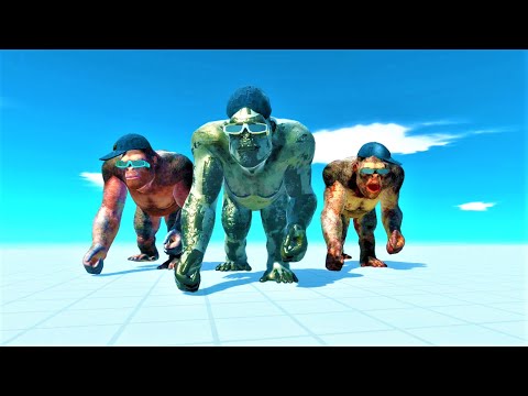 Trio goro Brothers vs every Factions ARBS Animal revolt battle simulator with Health bar