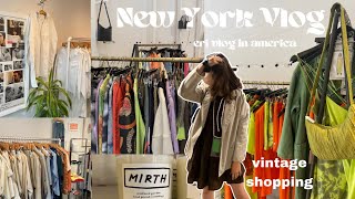 【旅行Vlog】nyc🗽ニューヨーク// vintage shopping｜古着屋さん｜best cafes 💟💟