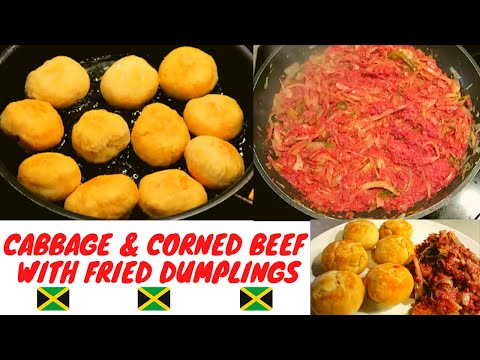 FRIED DUMPLINGS WITH CABBAGE & CORNED BEEF