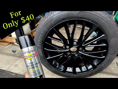 How To Spray Paint Your Wheels **GLOSS BLACK**