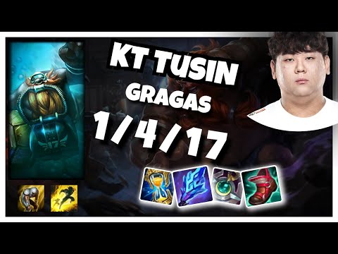 Gragas Support 11.3 Challenger Gameplay Replay - S11 (1/4/17) - KOREAN