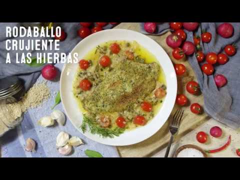 Rodaballo crujiente a las hierbas