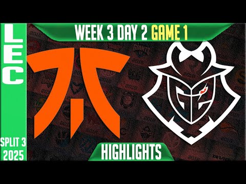FNC vs G2 Game 1 Highlights | LEC W3D2 Split 3 | Fnatic vs G2 Esports