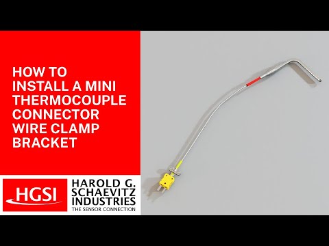 Part of a video titled How to Install a Mini Thermocouple Connector Wire Clamp Bracket
