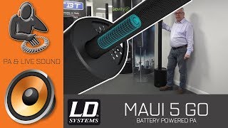 Video thumbnail for LD Systems Maui 5 Go Portable PA System @ Getinthemix.com by GetintheMix