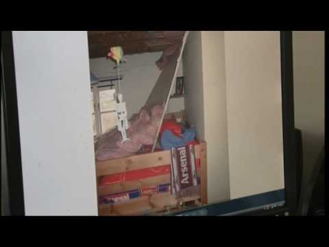 Local resident shows how blast destroyed his home