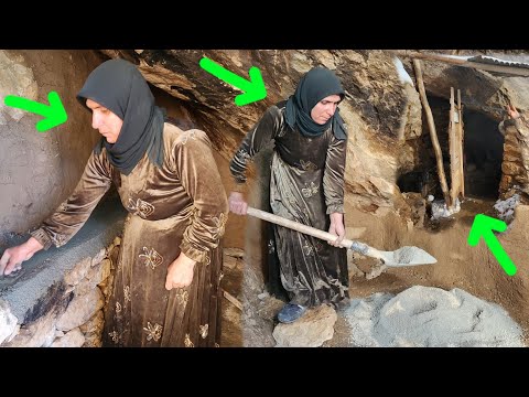 Building a shelter in the heart of a cave | The courage of a mother